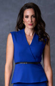 The Clara Peplum Top Cobalt Blue