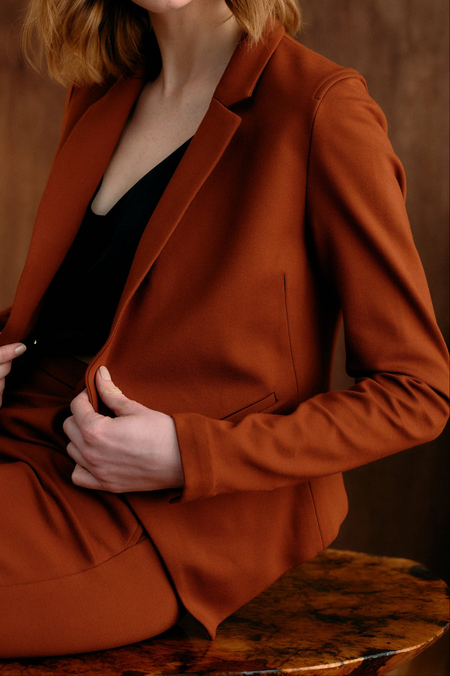 The Alex Blazer Deep Ochre