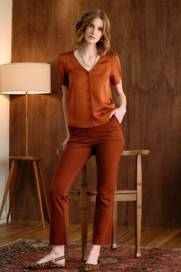 The Helen Pant Deep Ochre