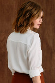 The Grace Silk Long Sleeve Blouse Ivory