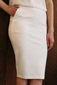 The Elena Pencil Skirt Ivory