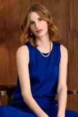 The Ella Silk Tank Cobalt Blue