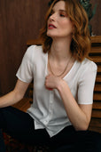 The Evelyn Silk Blouse Ivory