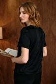 The Evelyn Silk Blouse Black