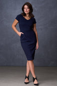 The Aria Dress Navy