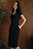 The Aria Dress Navy