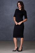 The Ashley Dress Short Sleeve Round Neck Black