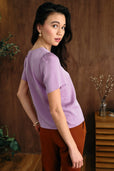 The Evelyn Silk Blouse Orchid