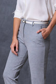 The Katherine Trouser Light Heather Grey