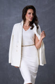 The Dominique Blazer Ivory