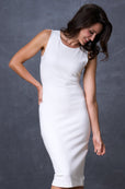 The Zaha Dress Round Neck Ivory