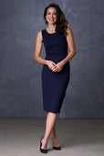 The Zaha Dress Round Neck Navy