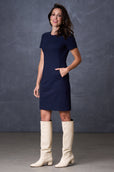 The Cecilia Dress Short Sleeve Navy