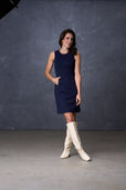 The Cecilia Dress Sleeveless Navy