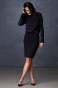 The Dorothy Pencil Skirt 21" Black