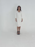 The Ashley Dress Long Sleeve V-Neck Ivory