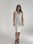 The Zaha Dress V-Neck Ivory